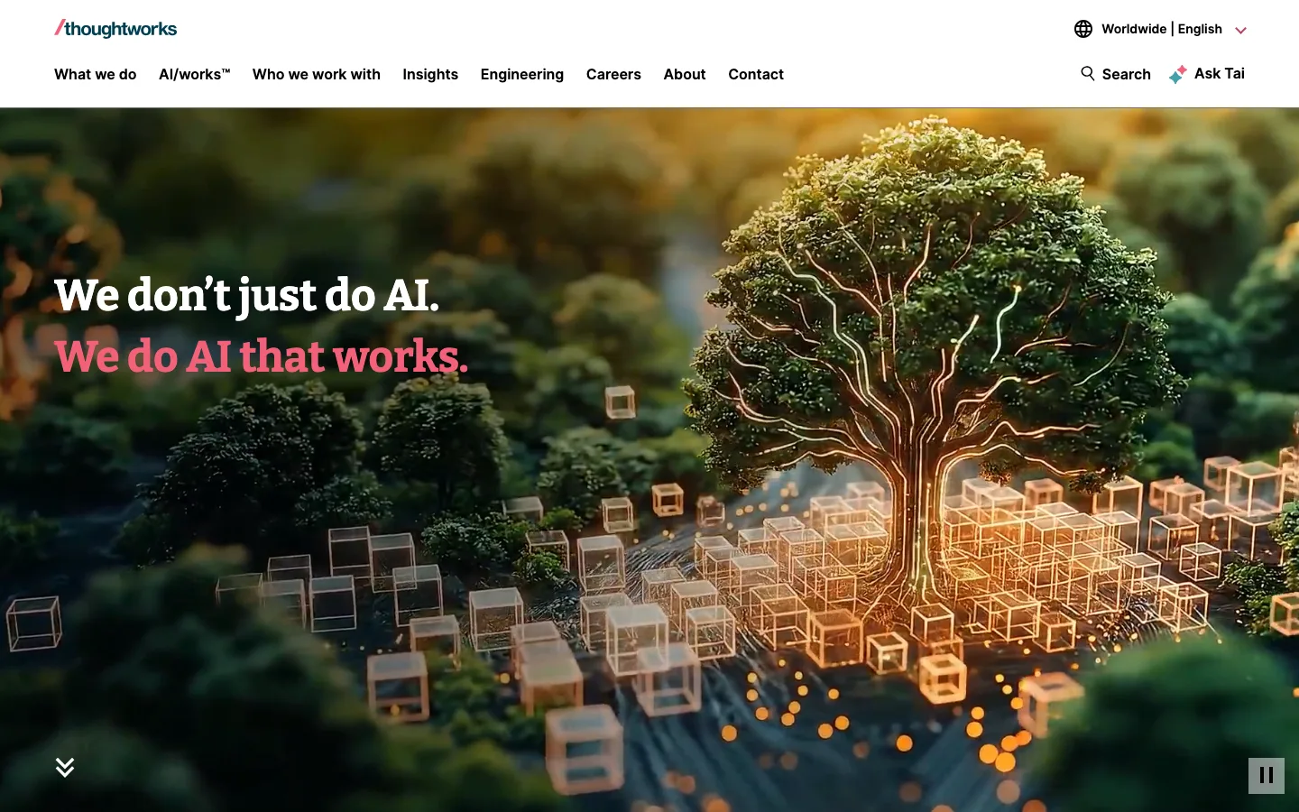 Screenshot of Thoughtworks website