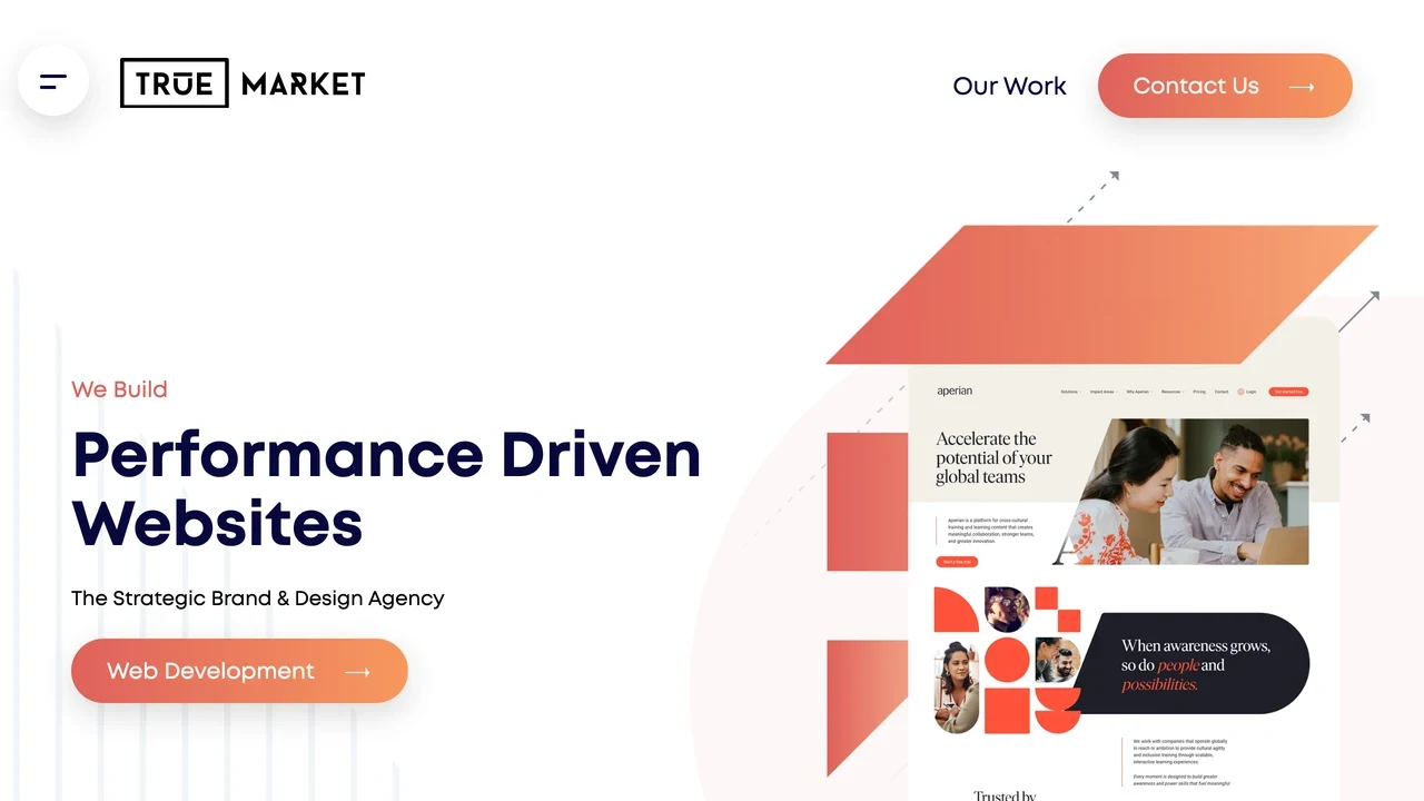 Screenshot of True Market website