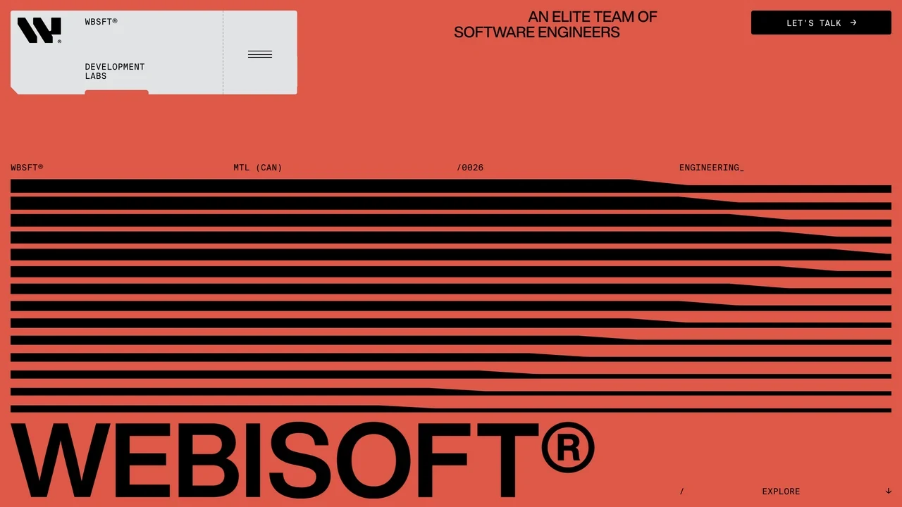 Screenshot of Webisoft website